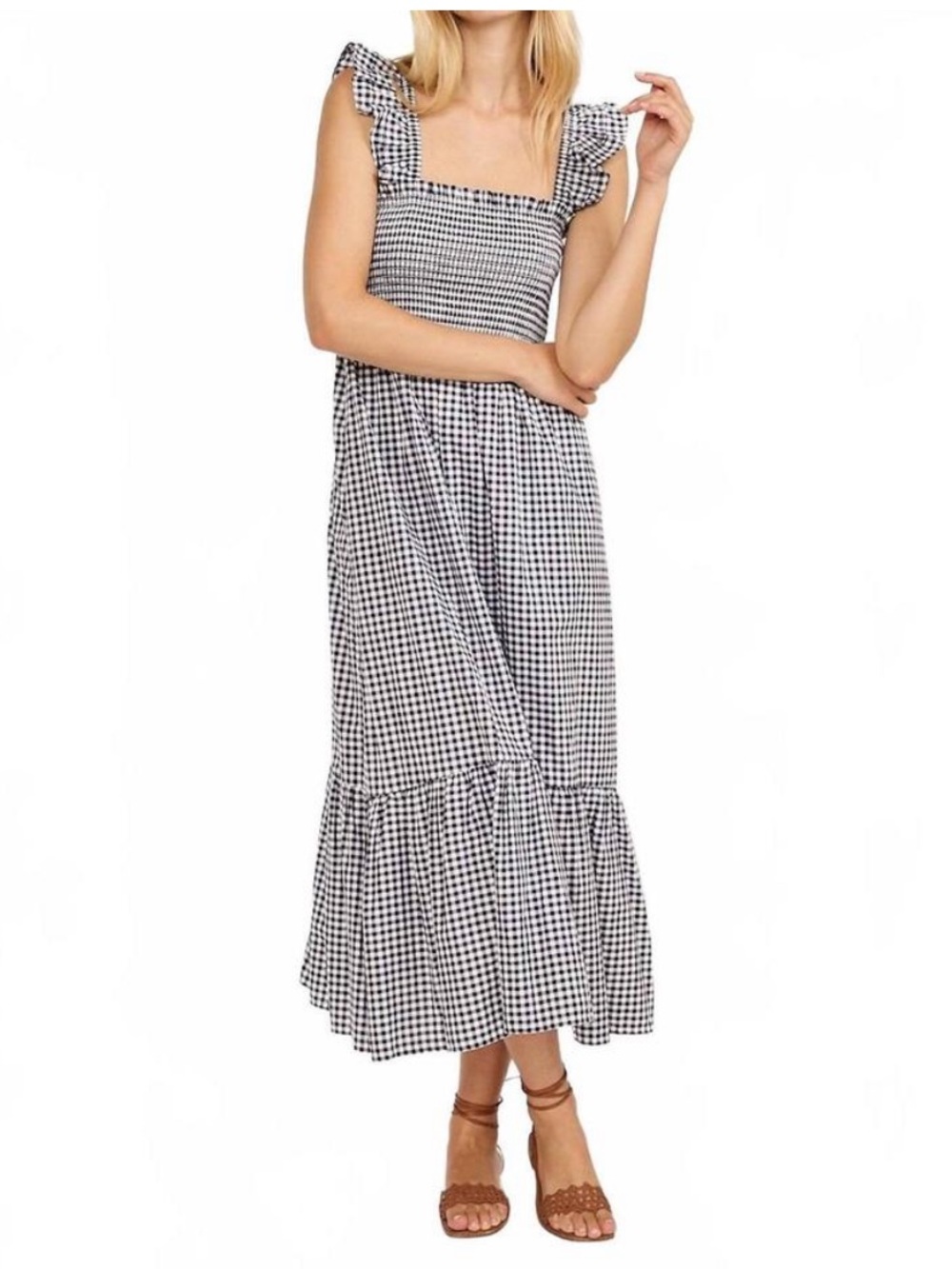 NEW Marea by Liz Joy Sasco dress.
Navy Gingham. S. NWT - Picture 2 of 6